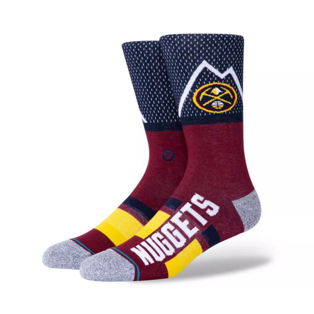 Stance Denver Nuggets Shortcut 2 Crew Socks Size Large (9-13) NWT